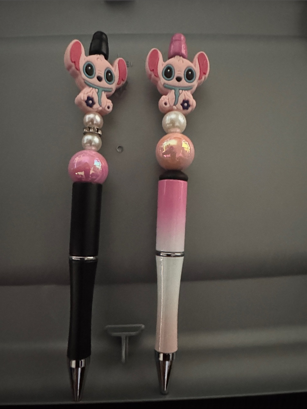 Cute Pink Character Bead Kids Pen - Pack of 2
